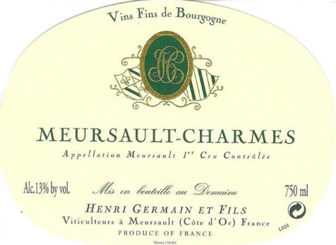 Henri Germain Meursault-Charmes 2009 Front Label