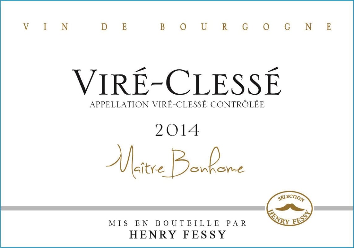 Henry Fessy Vire-Clesse Maitre Bonhome 2014 Front Label