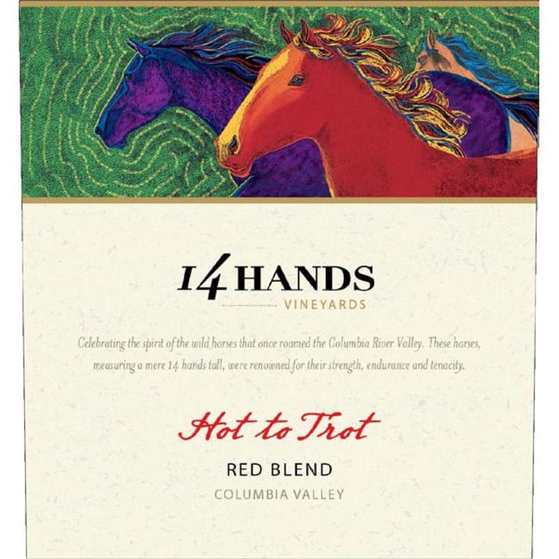 14 Hands Hot to Trot Red Blend 2011 Front Label