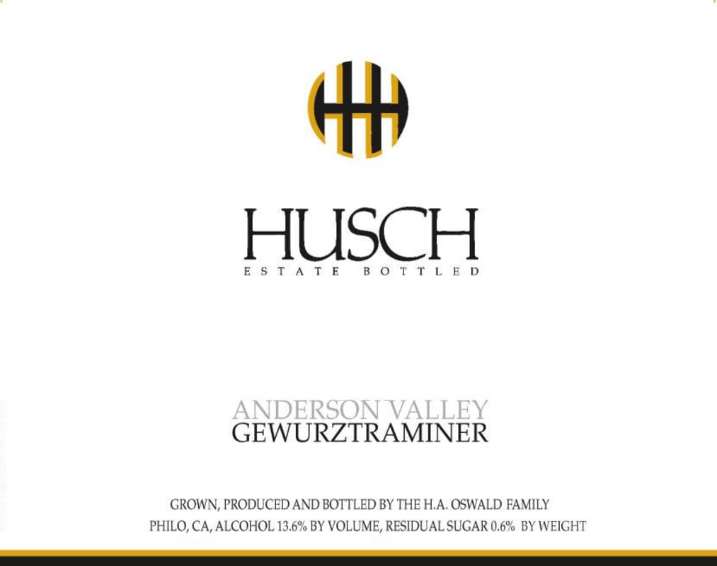 Husch Gewurztraminer 2012 Front Label