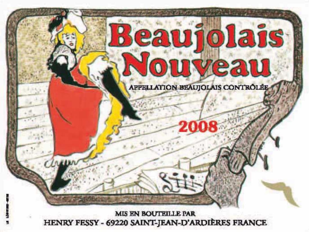 Henry Fessy Beaujolais Nouveau 2008 Front Label