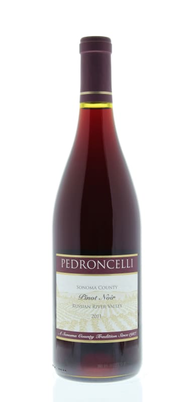 Pedroncelli Russian River Pinot Noir 2011 Front Bottle Shot