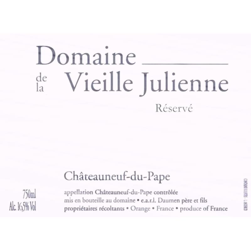 Domaine de la Vieille Julienne Chateauneuf-du-Pape Reserve 2005 Front Label