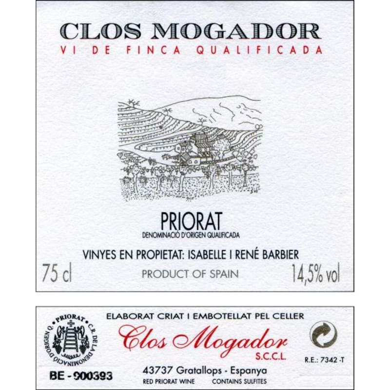 Clos Mogador Priorat 2007 Front Label
