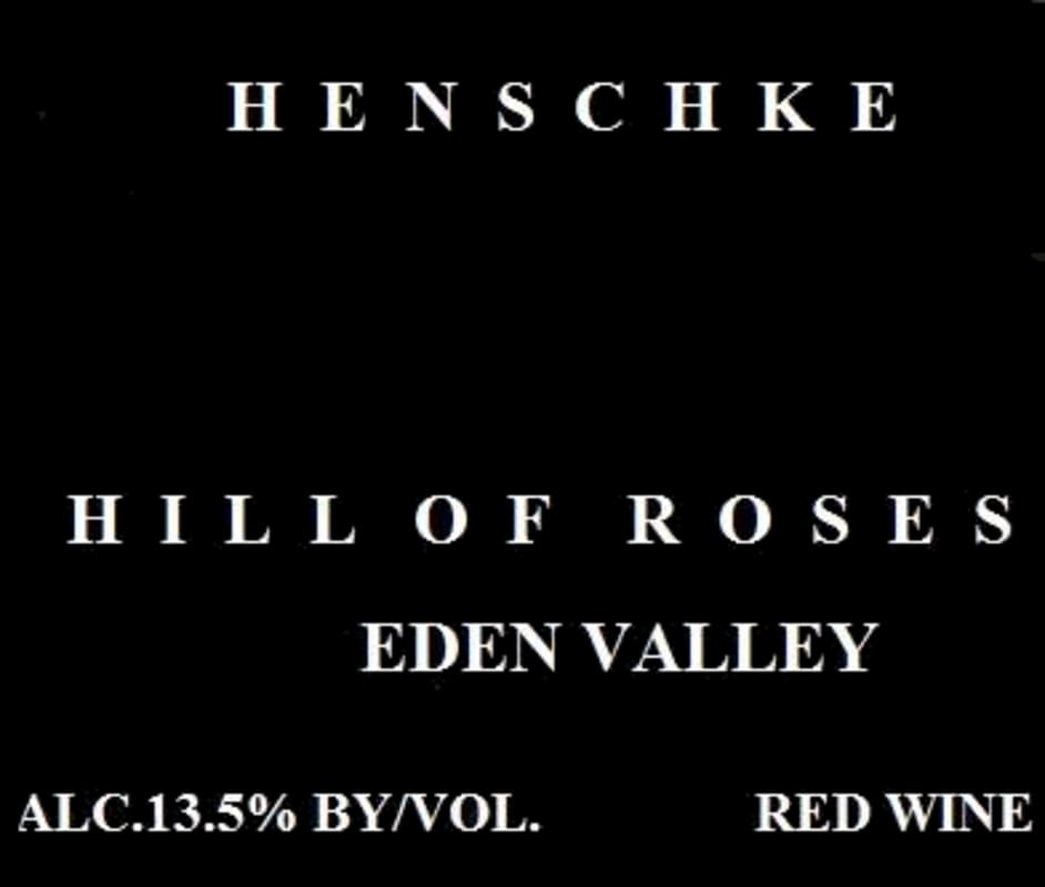 Henschke Hill of Roses Shiraz 2007 Front Label