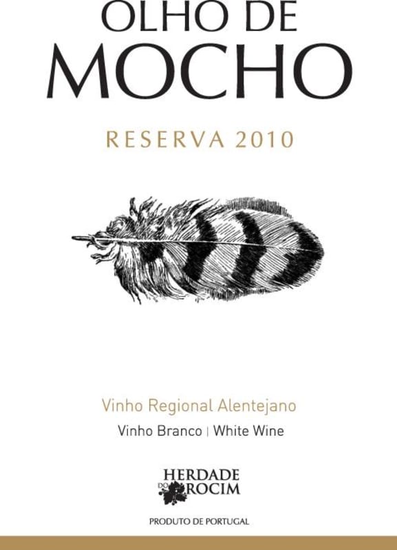 Herdade do Rocim Olho de Mocho Reserva Branco 2010 Front Label