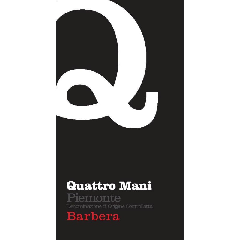 Quattro Mani Barbera 2011 Front Label