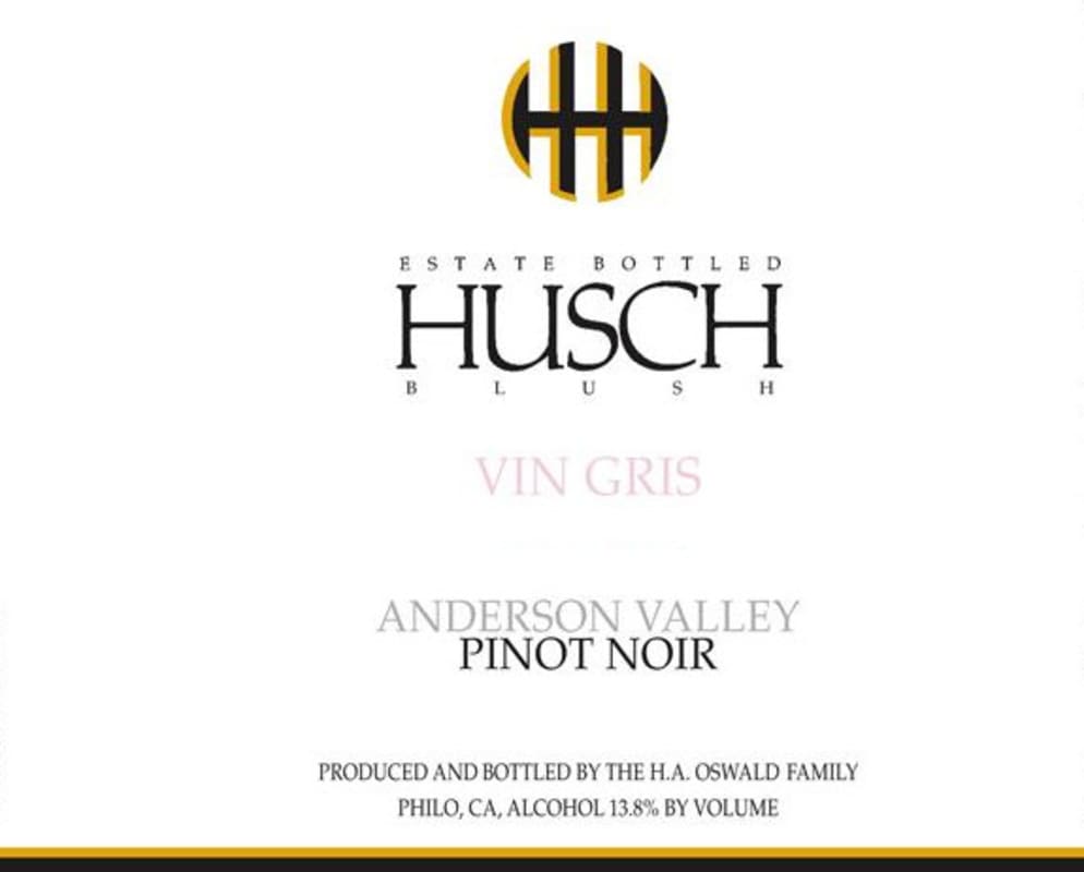 Husch Anderson Valley Vin Gris Pinot Noir 2006 Front Label