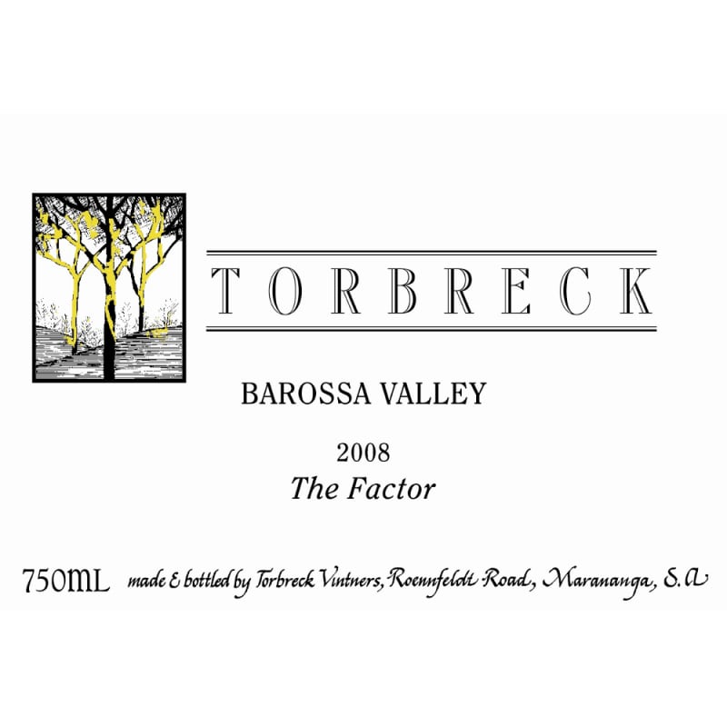 Torbreck The Factor Shiraz 2008 Front Label