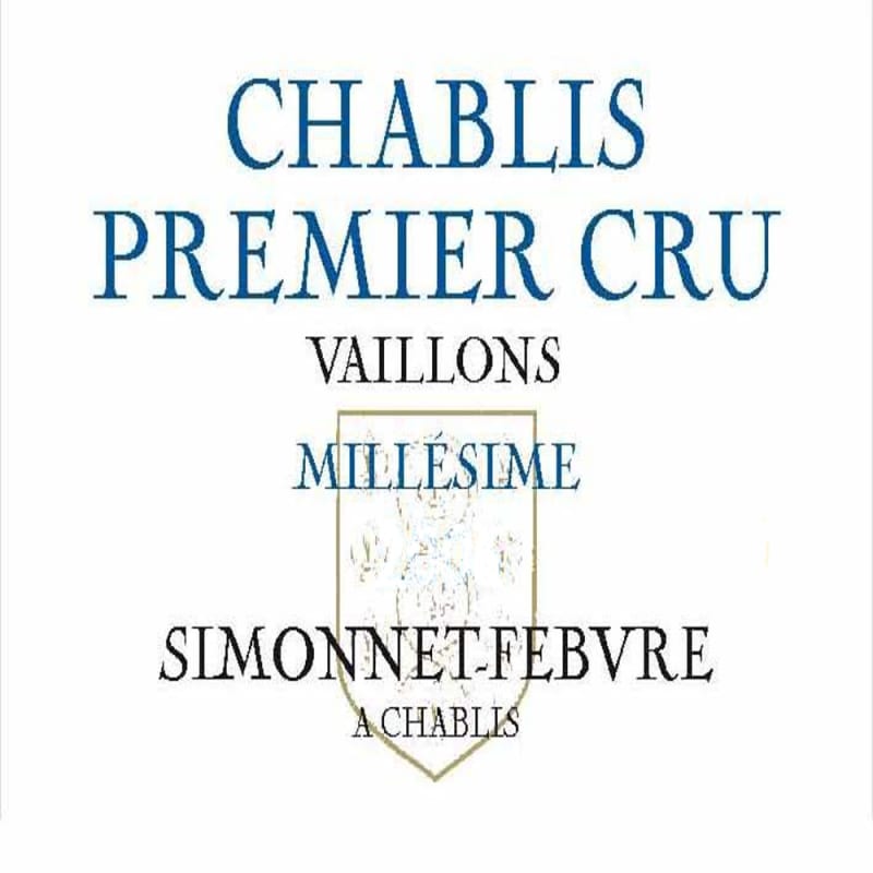 Simonnet-Febvre Chablis Vaillons Premier Cru 2011 Front Label