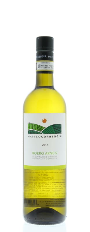 Matteo Correggia Roero Arneis 2012 Front Bottle Shot