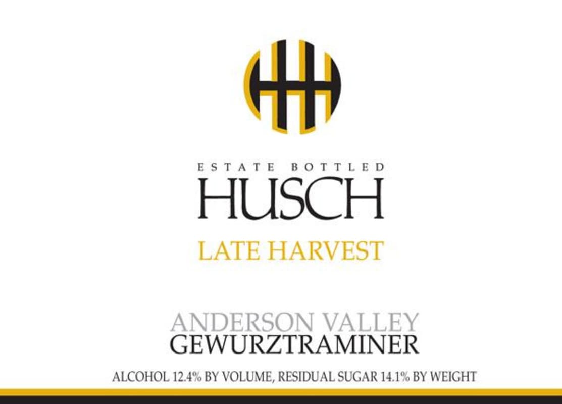 Husch Late Harvest Gewurztraminer 2013 Front Label