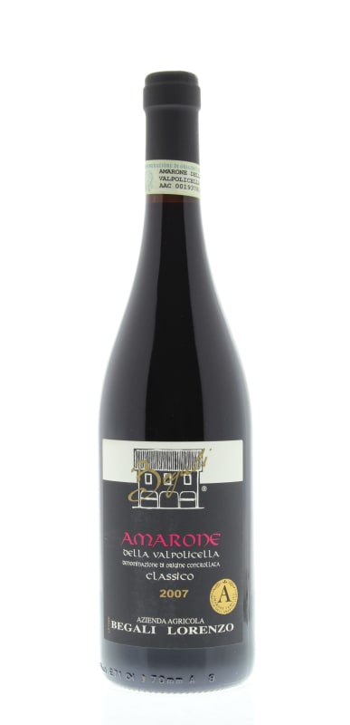 Begali Amarone Classico 2007 Front Bottle Shot