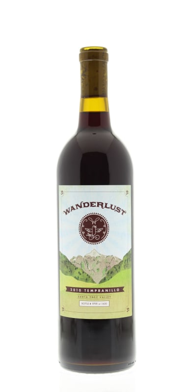 Wanderlust Tempranillo 2010 Front Bottle Shot
