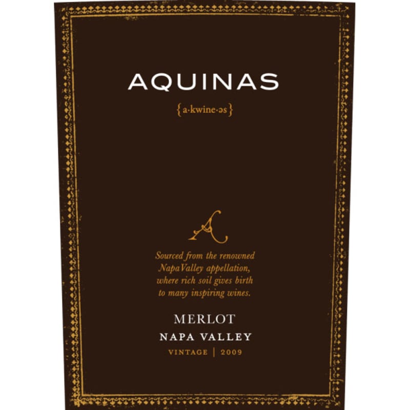 Aquinas Merlot 2009 Front Label