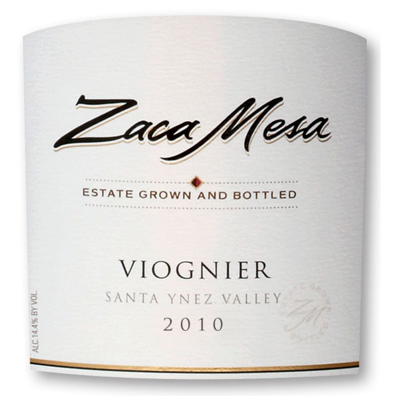 Zaca Mesa Viognier 2010 Front Label