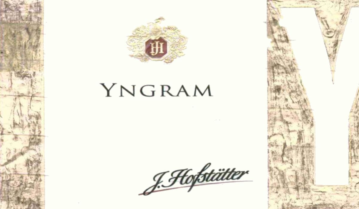 J. Hofstatter Alto Adige Yngram 2001 Front Label