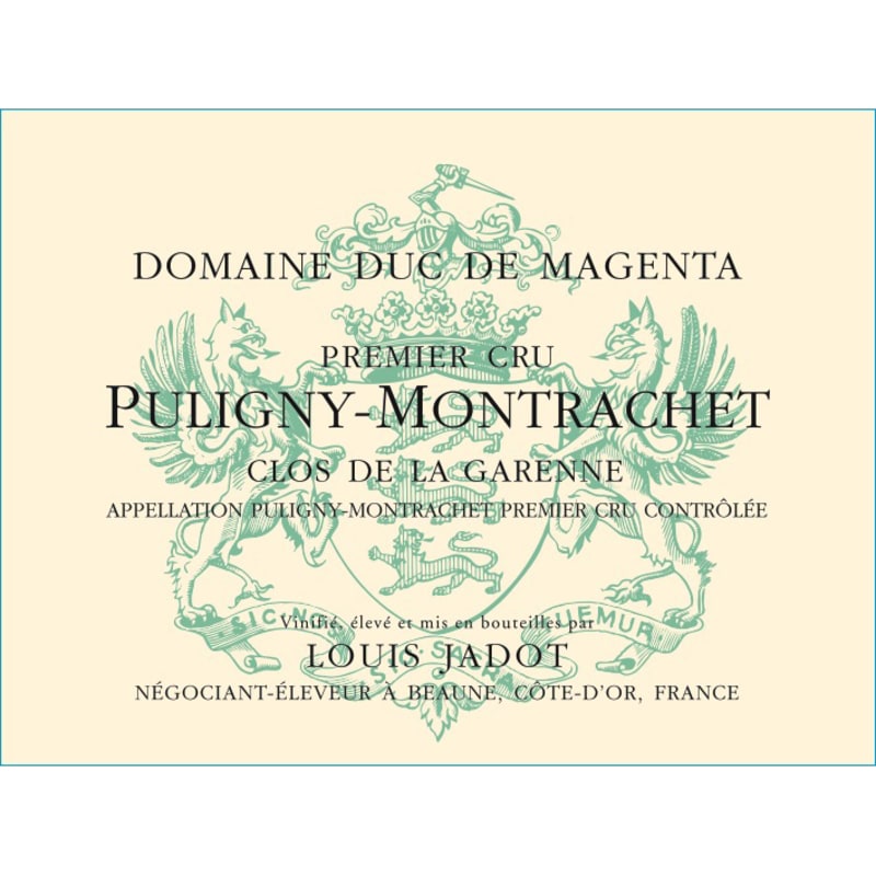 Louis Jadot Puligny-Montrachet Clos de la Garenne Premier Cru Duc de Magenta 2011 Front Label