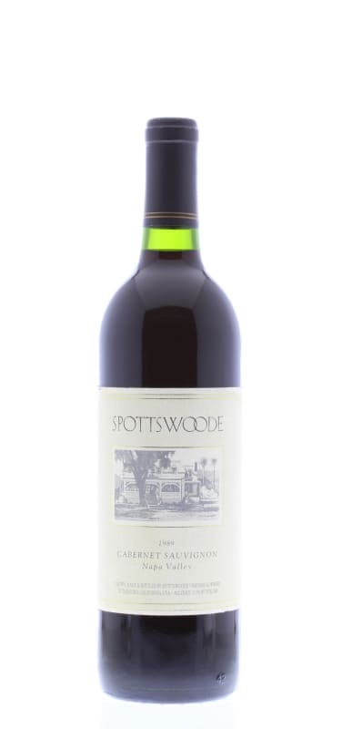Spottswoode Cabernet Sauvignon 1989 Front Bottle Shot
