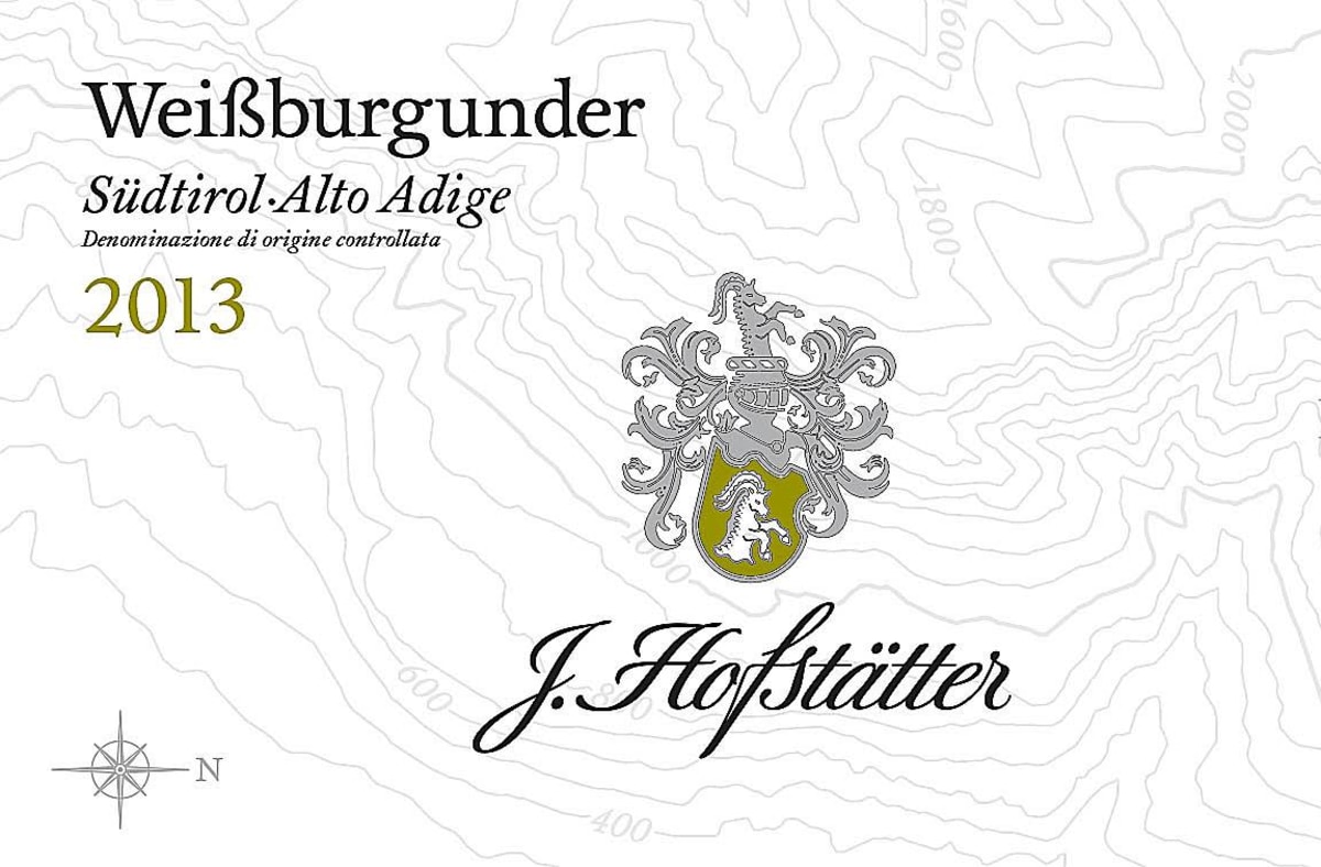 J. Hofstatter Alto Adige Pinot Bianco Weissburgunder 2013 Front Label