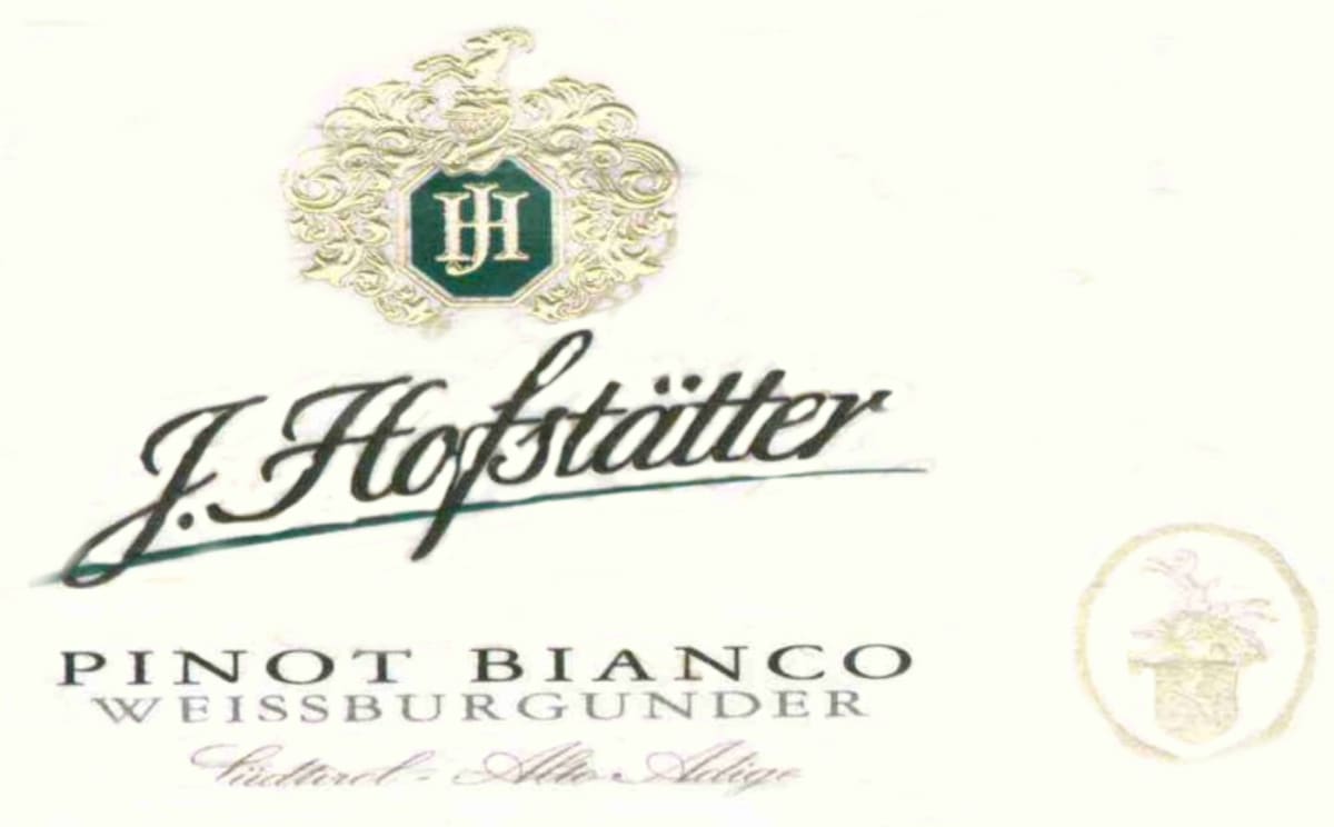 J. Hofstatter Alto Adige Pinot Bianco Weissburgunder 2012 Front Label