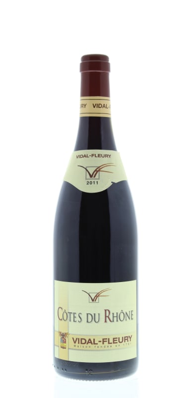 Vidal-Fleury Cotes du Rhone 2011 Front Bottle Shot