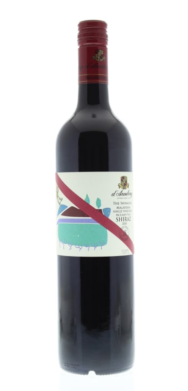 d'Arenberg The Swinging Malaysian Shiraz 2010 Front Bottle Shot