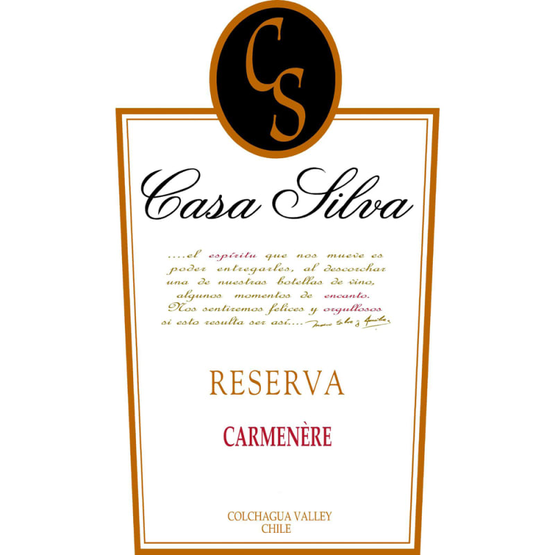 Casa Silva Reserva Carmenere 2012 Front Label