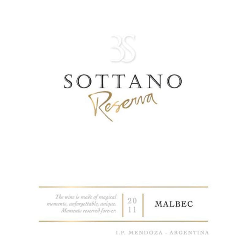 Bodega Sottano Reserva Malbec 2011 Front Label