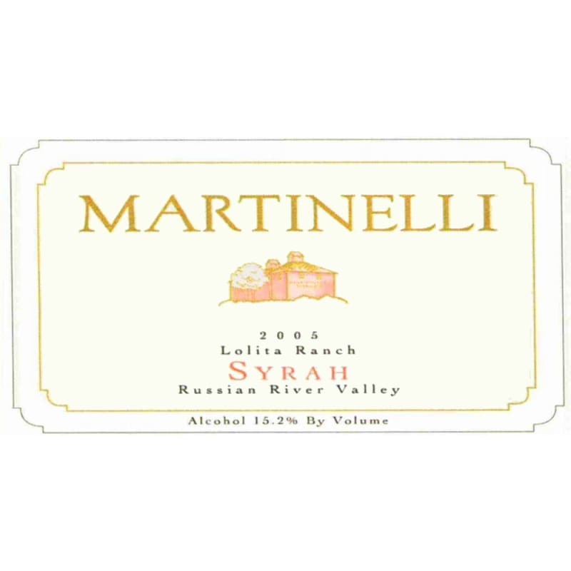 Martinelli Lolita Ranch Syrah 2005 Front Label