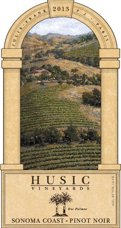 Husic Vineyards Pinot Noir 2013 Front Label