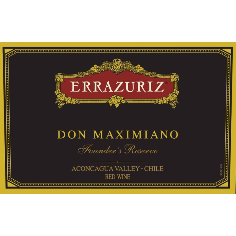 Errazuriz Don Maximiano Founder's Reserve 2009 Front Label