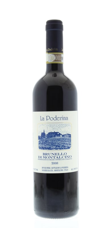 La Poderina Brunello di Montalcino 2008 Front Bottle Shot