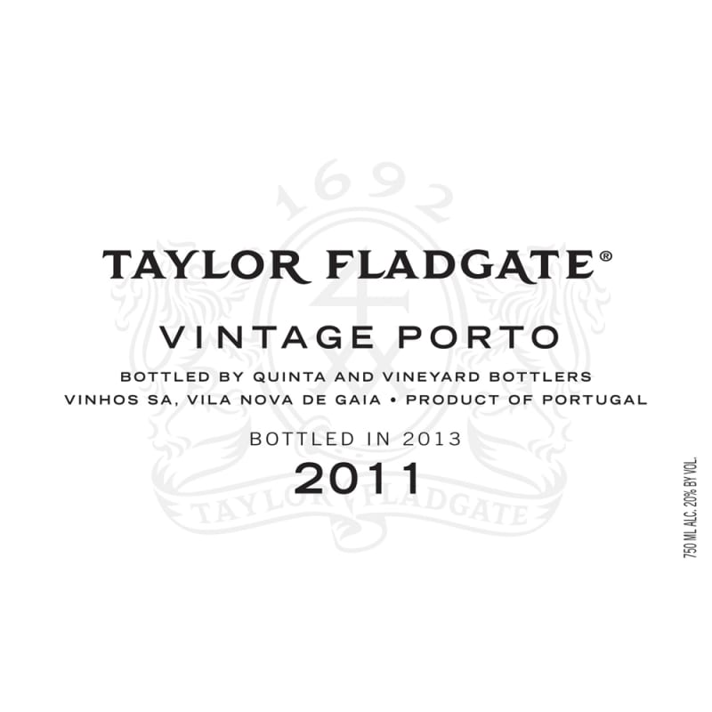 Taylor Fladgate Vintage Port (1.5 Liter Magnum) 2011 Front Label
