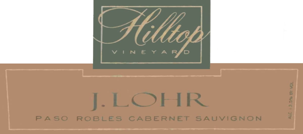 J. Lohr Hilltop Cabernet Sauvignon 2000 Front Label