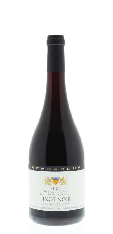 Bernardus Rosella's Vineyard Pinot Noir 2009 Front Bottle Shot
