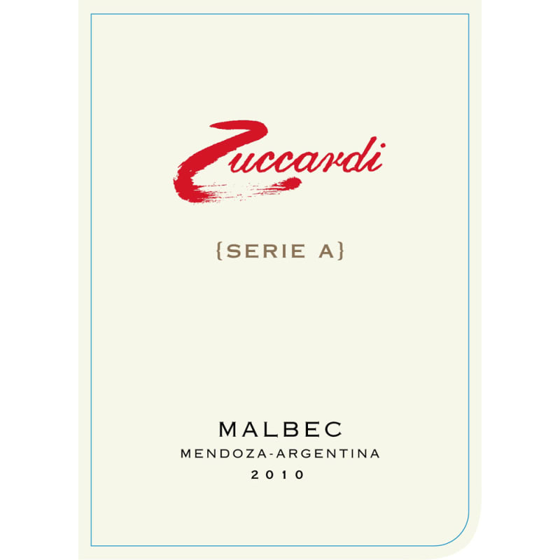 Zuccardi Serie A Malbec 2010 Front Label