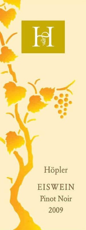 Hopler Eiswein Pinot Noir 2009 Front Label