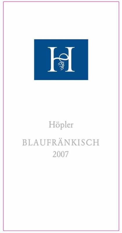 Hopler Blaufrankisch 2007 Front Label