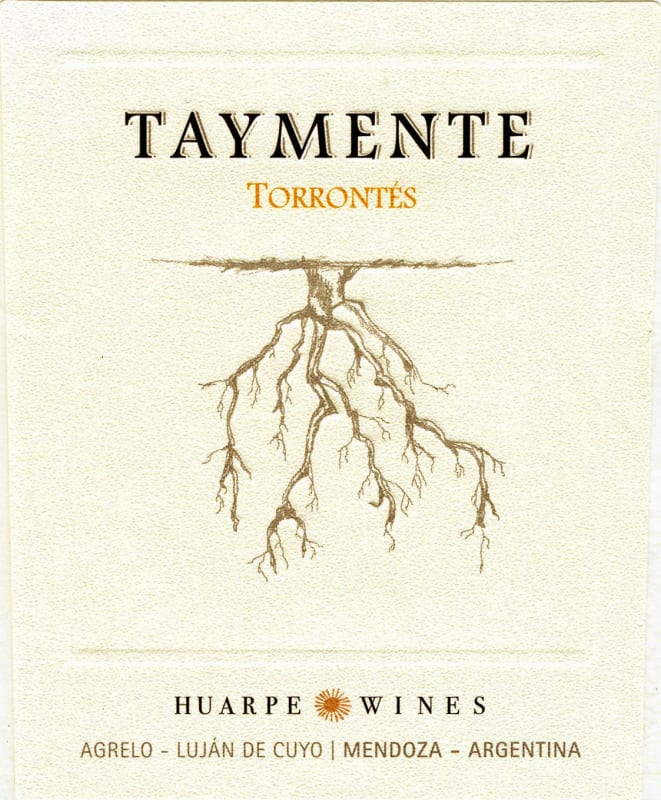Huarpe Taymente Torrontes 2015 Front Label