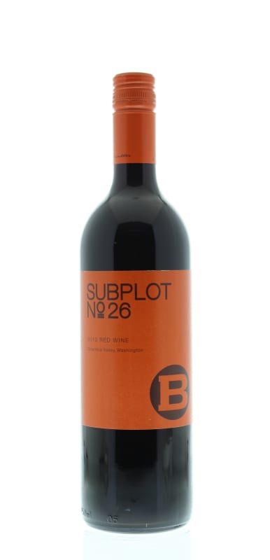 J. Bookwalter Subplot 26 2010 Front Bottle Shot