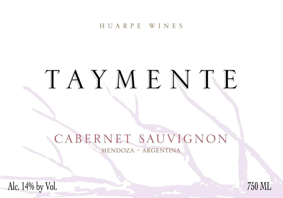 Huarpe Taymente Cabernet Sauvignon 2008 Front Label
