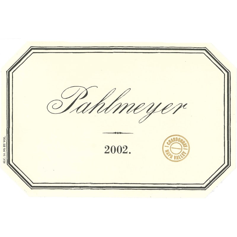 Pahlmeyer Napa Valley Chardonnay 2002 Front Label