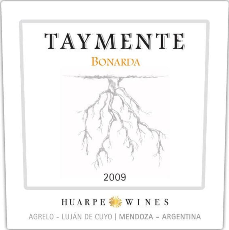Huarpe Taymente Bonarda 2009 Front Label