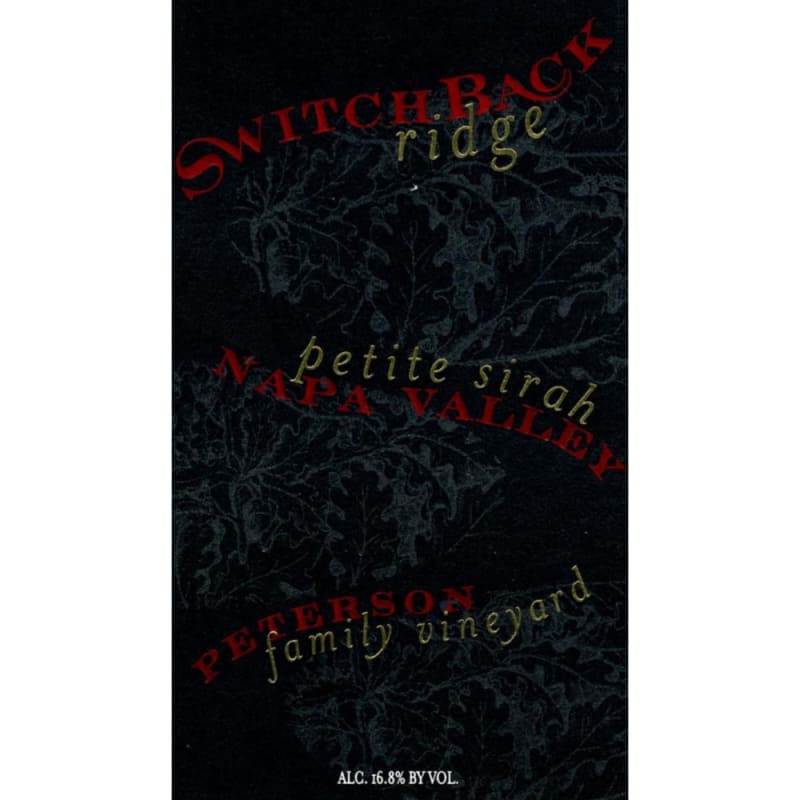 Switchback Ridge Peterson Family Vineyard Petite Sirah (1.5 Liter) 2008 Front Label