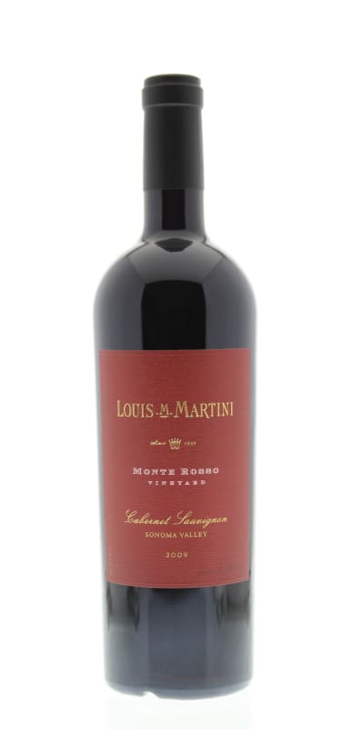 Louis Martini Monte Rosso Cabernet Sauvignon 2009 Front Bottle Shot