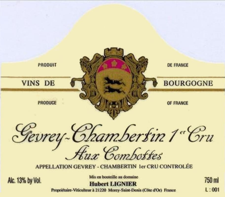 Hubert Lignier Gevrey-Chambertin Aux Combottes Premier Cru 2005 Front Label
