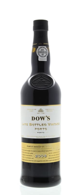 Dow's Late Bottled Vintage 2008 Front Bottle Shot