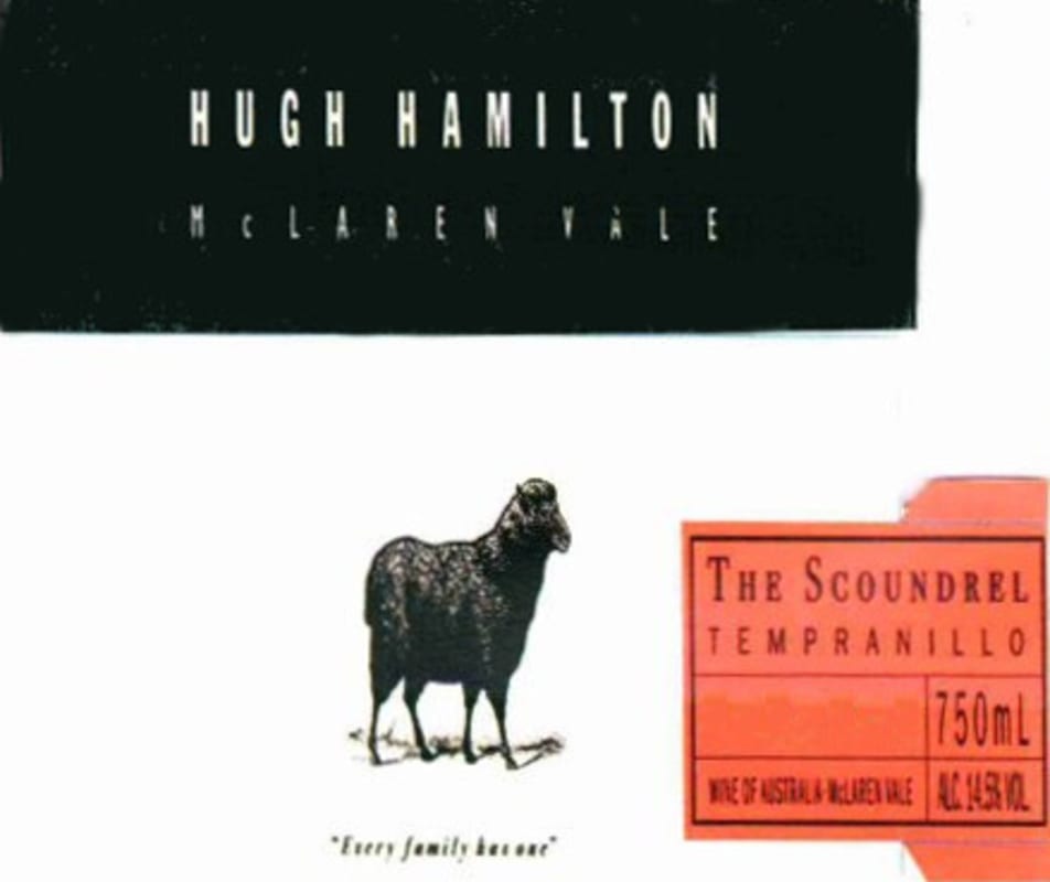 Hugh Hamilton The Scoundrel Tempranillo 2015 Front Label