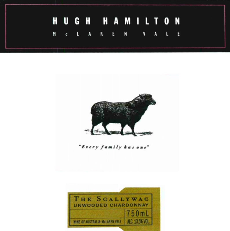 Hugh Hamilton The Scallywag Unwooded Chardonnay 2007 Front Label